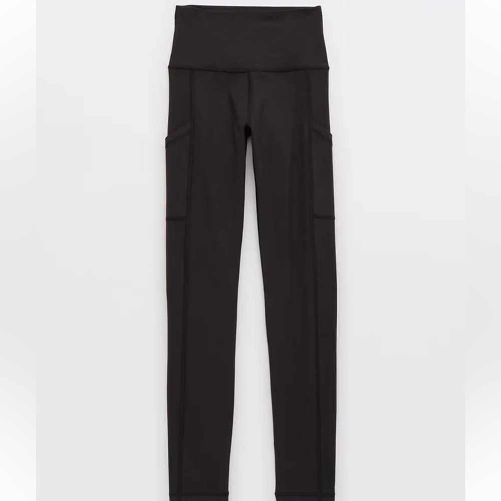 OFFLINE By Aerie The Hugger High Waisted Pocket Legging | Black | Size M